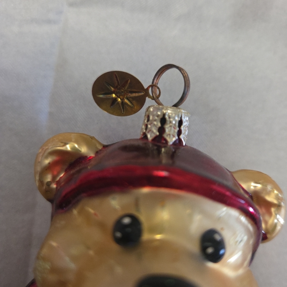 2001 Christopher Radko Harley-Davidson Bear Glass Ornament - Picture 2 of 5